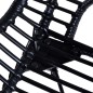 vidaXL Sillas de comedor 4 unidades de ratán natural negro
