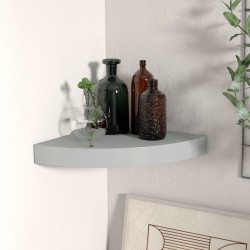 vidaXL Estante flotante de esquina MDF gris 25x25x3,8 cm