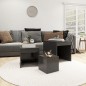 vidaXL Mesas apilables 3 piezas madera contrachapada gris vidaXL Mesas apilables 3 piezas madera contrachapada gris