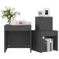 vidaXL Mesas apilables 3 piezas madera contrachapada gris vidaXL Mesas apilables 3 piezas madera contrachapada gris
