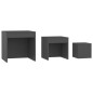 vidaXL Mesas apilables 3 piezas madera contrachapada gris vidaXL Mesas apilables 3 piezas madera contrachapada gris