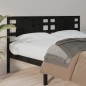 vidaXL Cabecero de cama madera maciza de pino negro 146x4x100 cm vidaXL Cabecero de cama madera maciza de pino negro 146x4x100 cm