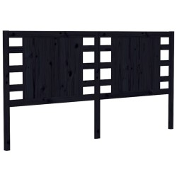 vidaXL Cabecero de cama madera maciza de pino negro 146x4x100 cm
