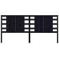 vidaXL Cabecero de cama madera maciza de pino negro 146x4x100 cm vidaXL Cabecero de cama madera maciza de pino negro 146x4x100 cm