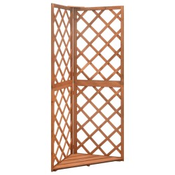 vidaXL Enrejado de esquina madera maciza de abeto 50x50x145 cm