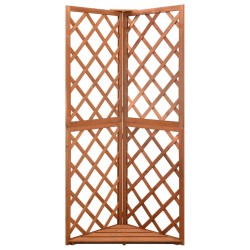 vidaXL Enrejado de esquina madera maciza de abeto 50x50x145 cm