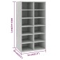 vidaXL Zapatero de madera contrachapada gris hormigón 54x34x100,5 cm vidaXL Zapatero de madera contrachapada gris hormigón 54x34x100,5 cm