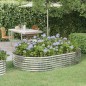 vidaXL Jardinera arriate acero recubrimiento polvo plata 214x140x36 cm vidaXL Jardinera arriate acero recubrimiento polvo plata 214x140x36 cm