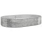 vidaXL Jardinera arriate acero recubrimiento polvo plata 214x140x36 cm vidaXL Jardinera arriate acero recubrimiento polvo plata 214x140x36 cm