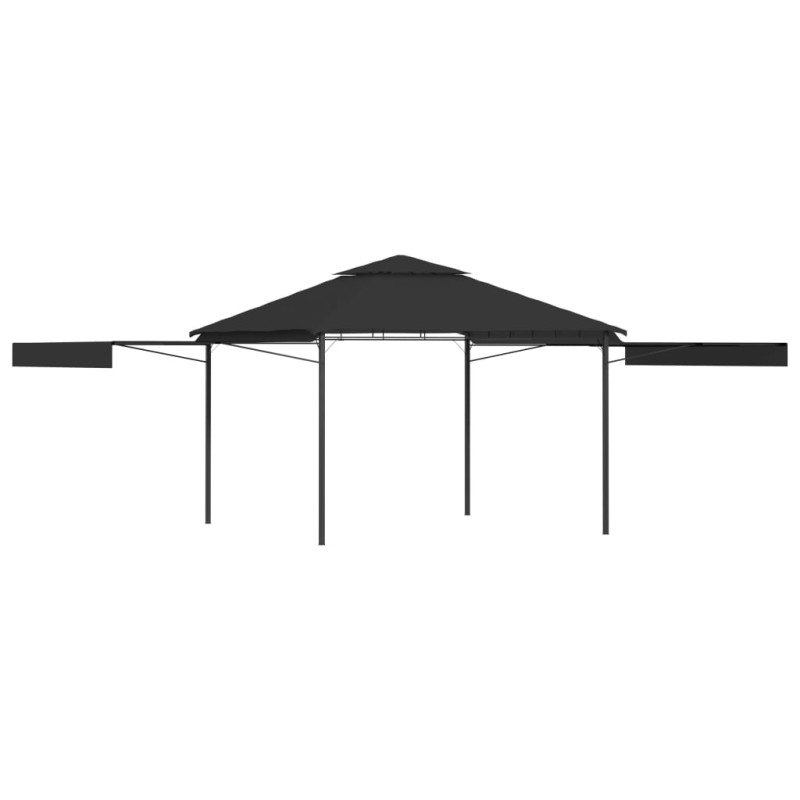 vidaXL Cenador con tejado doble extensible antracita 3x3x2,75m 180g/m² vidaXL Cenador con tejado doble extensible antracita 3x3x2,75m 180g/m²
