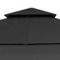 vidaXL Cenador con tejado doble extensible antracita 3x3x2,75m 180g/m² vidaXL Cenador con tejado doble extensible antracita 3x3x2,75m 180g/m²