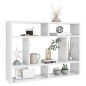 vidaXL Estantería de pared contrachapada blanco brillante 75x16x55 cm