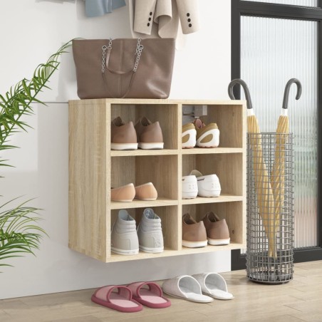 vidaXL Mueble zapatero color roble Sonoma 52,5x30x50 cm
