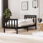 vidaXL Estructura de cama individual madera maciza negro 75x190 cm vidaXL Estructura de cama individual madera maciza negro 75x190 cm