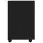 vidaXL Armario auxiliar ruedas madera contrachapada negro 33x38x60 cm