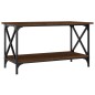vidaXL Mesa de centro madera y hierro roble marrón 80x45x45 cm