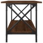vidaXL Mesa de centro madera y hierro roble marrón 80x45x45 cm