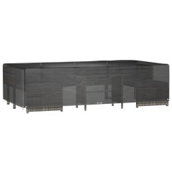 vidaXL Funda para muebles jardín 12 ojales rectangular 315x160x75 cm