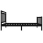 vidaXL Estructura de cama individual madera maciza negro 75x190 cm vidaXL Estructura de cama individual madera maciza negro 75x190 cm