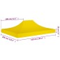 vidaXL Techo de carpa para celebraciones amarillo 4x3 m 270 g/m²