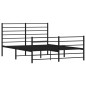 vidaXL Estructura de cama cabecero y pie de cama metal negro 140x200cm vidaXL Estructura de cama cabecero y pie de cama metal negro 140x200cm