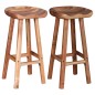 vidaXL Taburetes de cocina 2 unidades madera maciza de acacia vidaXL Taburetes de cocina 2 unidades madera maciza de acacia