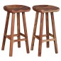 vidaXL Taburetes de cocina 2 unidades madera maciza de acacia vidaXL Taburetes de cocina 2 unidades madera maciza de acacia