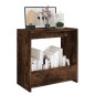 vidaXL Mesa auxiliar madera contrachapada roble ahumado 50x26x50 cm vidaXL Mesa auxiliar madera contrachapada roble ahumado 50x26x50 cm