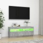 vidaXL Mueble de TV con luces LED gris hormigón 100x35x40 cm vidaXL Mueble de TV con luces LED gris hormigón 100x35x40 cm