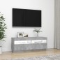 vidaXL Mueble de TV con luces LED gris hormigón 100x35x40 cm vidaXL Mueble de TV con luces LED gris hormigón 100x35x40 cm