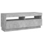 vidaXL Mueble de TV con luces LED gris hormigón 100x35x40 cm vidaXL Mueble de TV con luces LED gris hormigón 100x35x40 cm