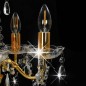 vidaXL Lámpara de araña con cuentas de cristal dorado redonda 5 x E14 vidaXL Lámpara de araña con cuentas de cristal dorado redonda 5 x E14