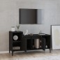 vidaXL Mueble para TV madera contrachapada negro 100x35x55 cm vidaXL Mueble para TV madera contrachapada negro 100x35x55 cm