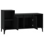 vidaXL Mueble para TV madera contrachapada negro 100x35x55 cm vidaXL Mueble para TV madera contrachapada negro 100x35x55 cm