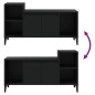 vidaXL Mueble para TV madera contrachapada negro 100x35x55 cm vidaXL Mueble para TV madera contrachapada negro 100x35x55 cm