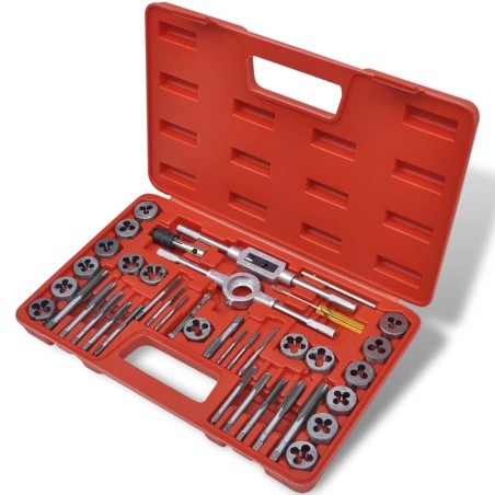 vidaXL Juego de machos y terrajas 40 piezas