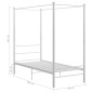 vidaXL Estructura de cama con dosel metal blanco 90x200 cm vidaXL Estructura de cama con dosel metal blanco 90x200 cm