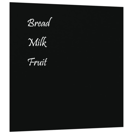 vidaXL Pizarra magnética de pared vidrio templado negro 60x60 cm