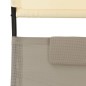 vidaXL Tumbona doble con toldo textilene color gris taupe y crema vidaXL Tumbona doble con toldo textilene color gris taupe y crema