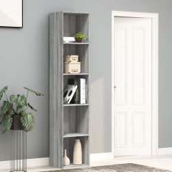 vidaXL Estantería de madera contrachapada gris Sonoma 40x30x189 cm