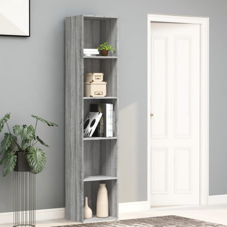 vidaXL Estantería de madera contrachapada gris Sonoma 40x30x189 cm