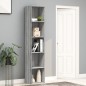 vidaXL Estantería de madera contrachapada gris Sonoma 40x30x189 cm vidaXL Estantería de madera contrachapada gris Sonoma 40x30x189 cm