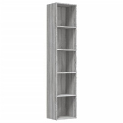 vidaXL Estantería de madera contrachapada gris Sonoma 40x30x189 cm