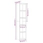 vidaXL Estantería de madera contrachapada gris Sonoma 40x30x189 cm vidaXL Estantería de madera contrachapada gris Sonoma 40x30x189 cm