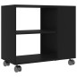 vidaXL Mesa auxiliar de madera contrachapada negro 70x35x55 cm vidaXL Mesa auxiliar de madera contrachapada negro 70x35x55 cm