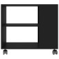 vidaXL Mesa auxiliar de madera contrachapada negro 70x35x55 cm vidaXL Mesa auxiliar de madera contrachapada negro 70x35x55 cm