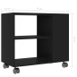 vidaXL Mesa auxiliar de madera contrachapada negro 70x35x55 cm vidaXL Mesa auxiliar de madera contrachapada negro 70x35x55 cm