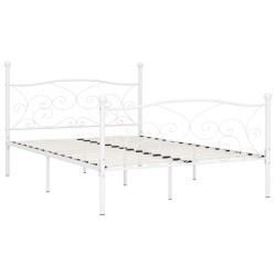 vidaXL Estructura de cama con somier metal blanco 120x200 cm
