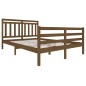 vidaXL Estructura de cama madera maciza marrón miel 140x200 cm vidaXL Estructura de cama madera maciza marrón miel 140x200 cm