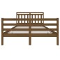 vidaXL Estructura de cama madera maciza marrón miel 140x200 cm vidaXL Estructura de cama madera maciza marrón miel 140x200 cm
